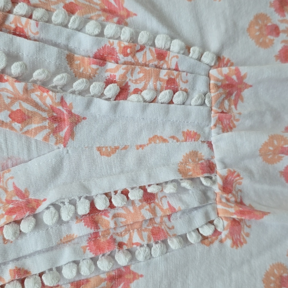 CROFT & BARROW Floral White and Pink Women's Top - Size XL - Picture 3 of 8